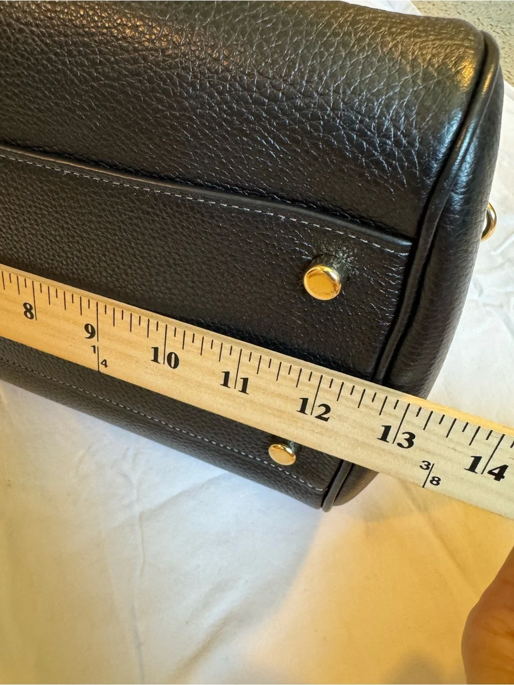 Coach Black Pebbled Leather Satchel with Gold Hardware